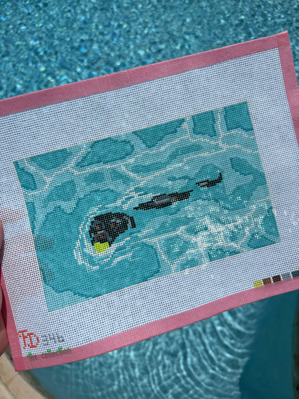Lab Swimming Canvas