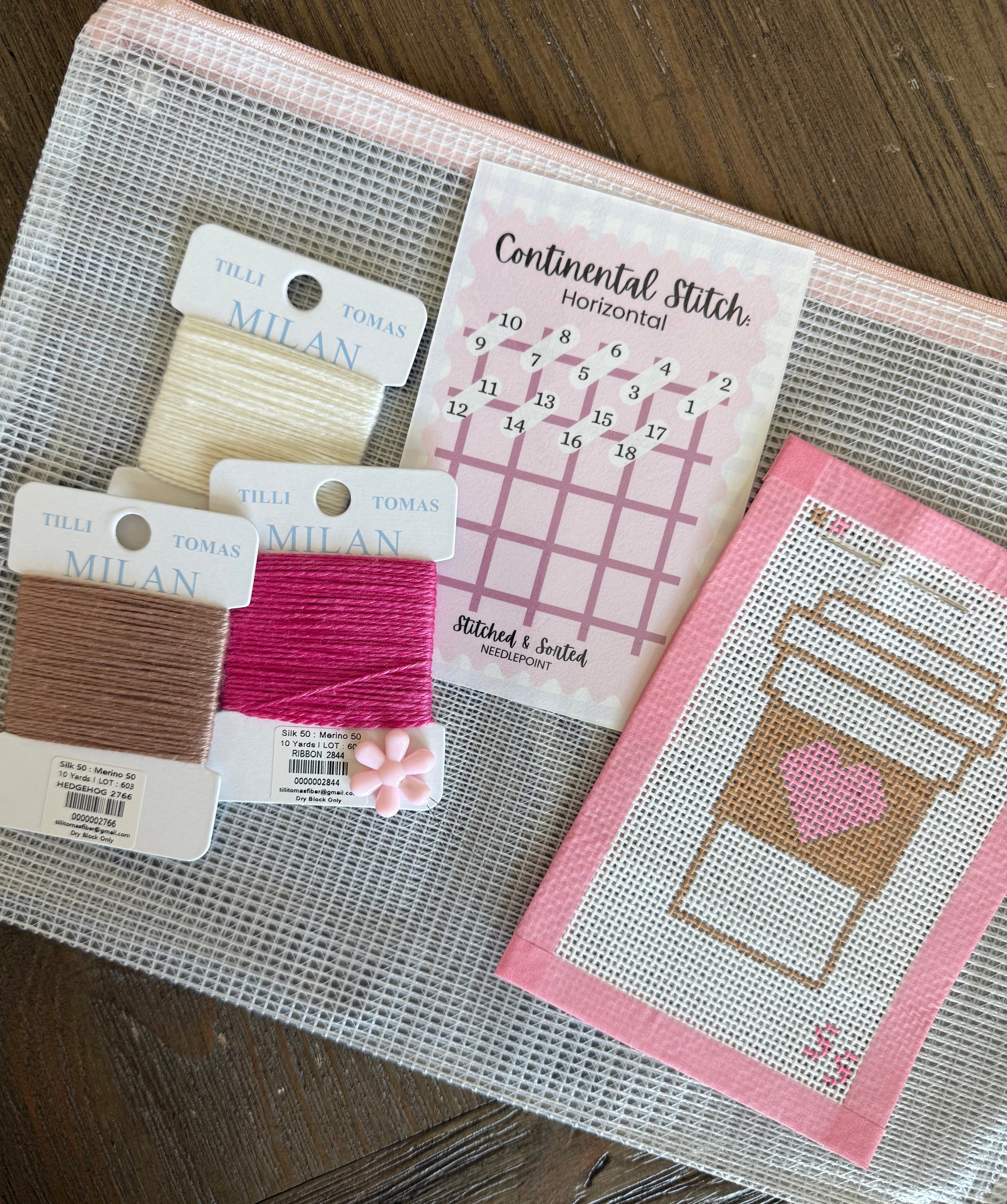 Beginner Needlepoint Kit - Coffee Canvas