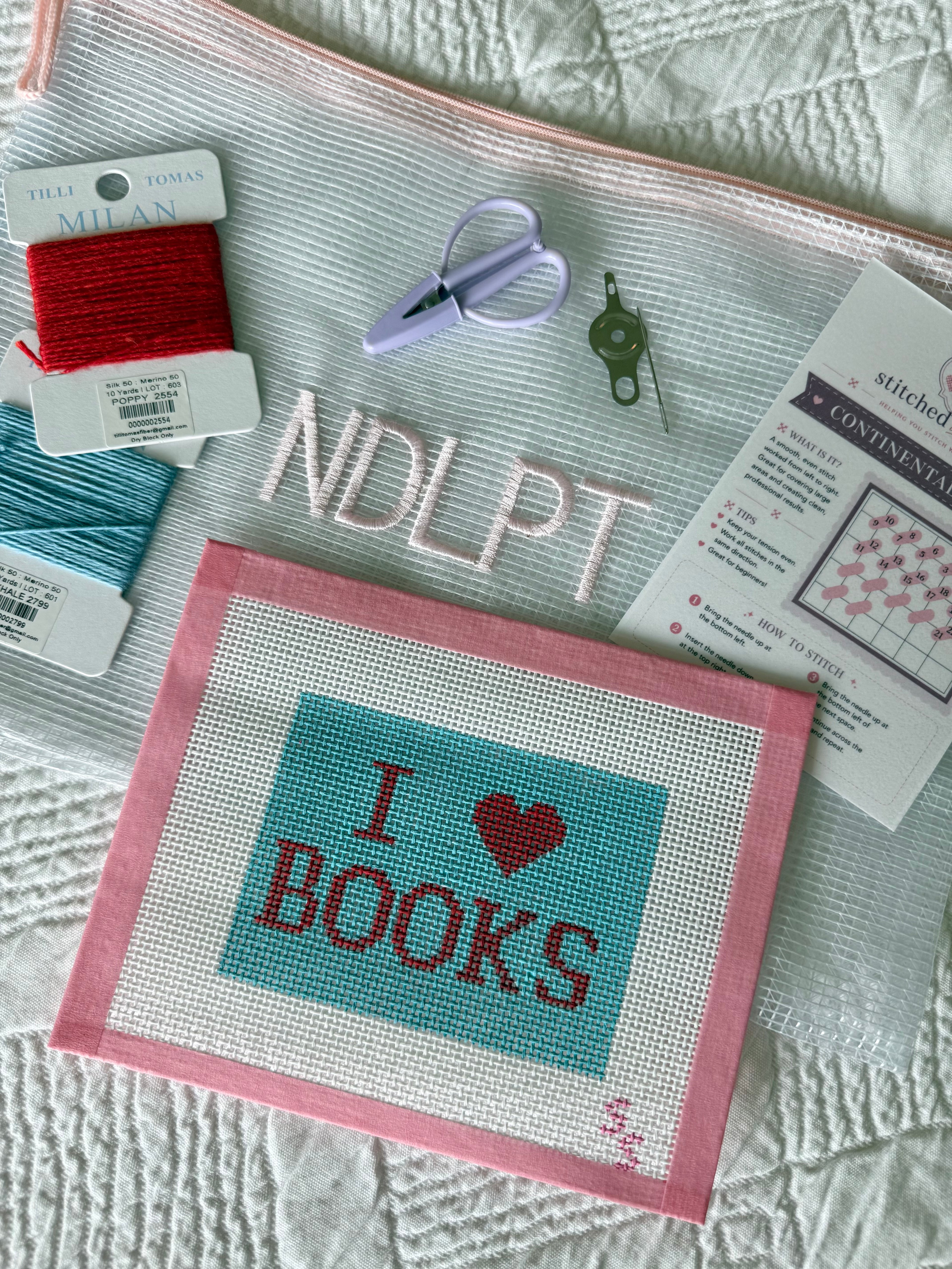 Needlepoint 101 Class at Mockingbird Books Katy - 8/10