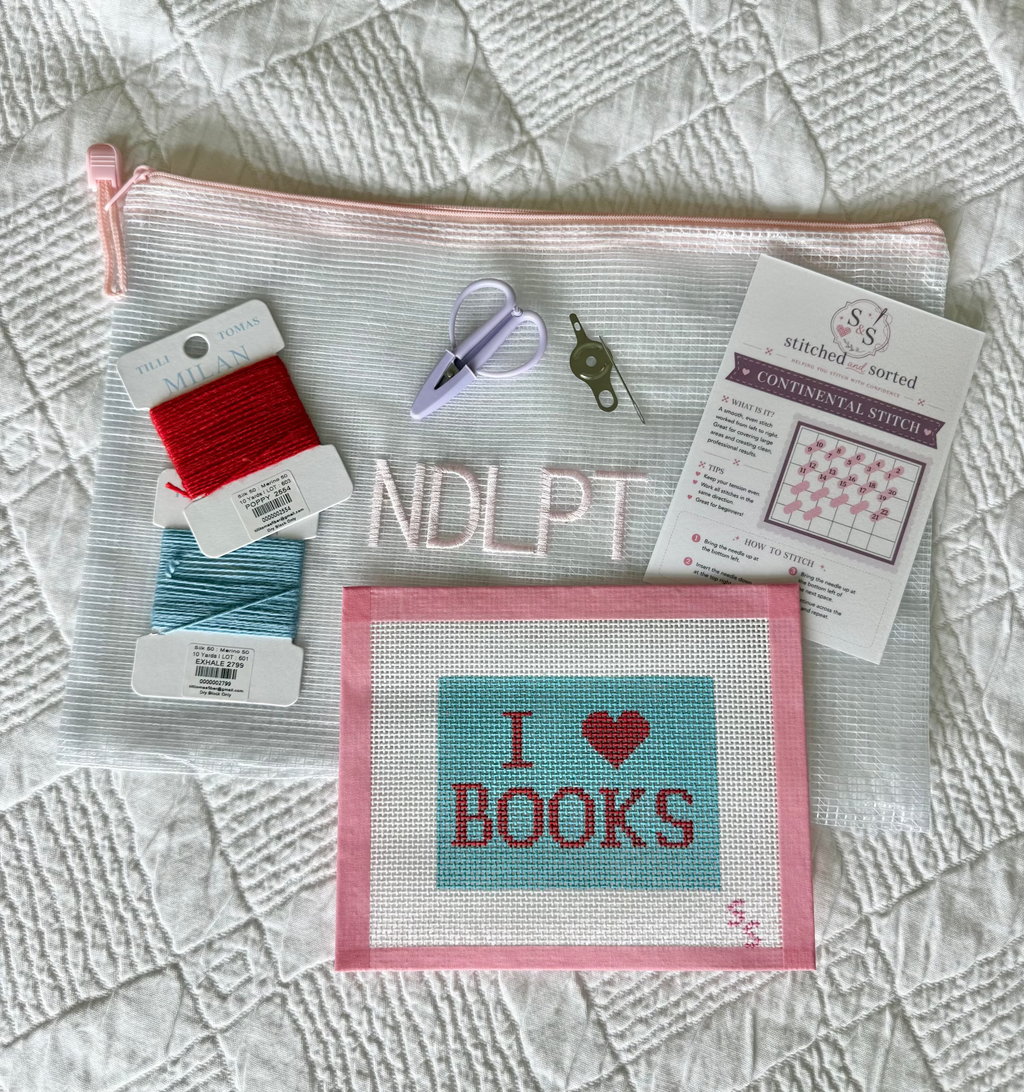 Needlepoint 101 Class at Mockingbird Books Katy - 8/10
