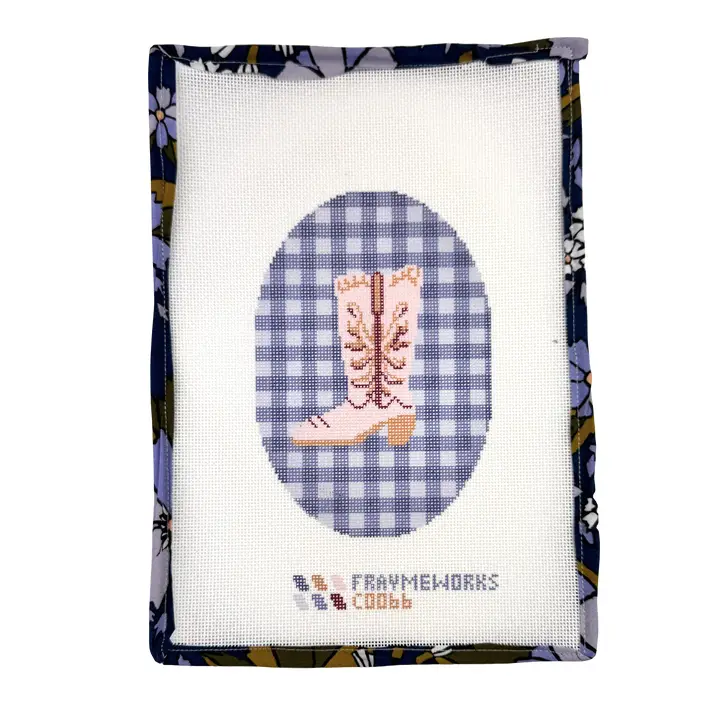 Gingham Cowgirl Boot Canvas